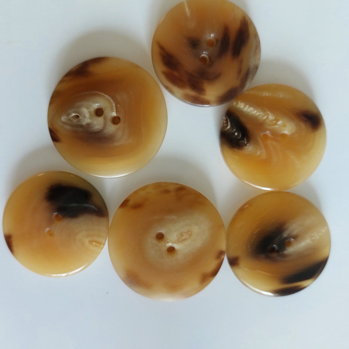 vintage button real buffalo horn