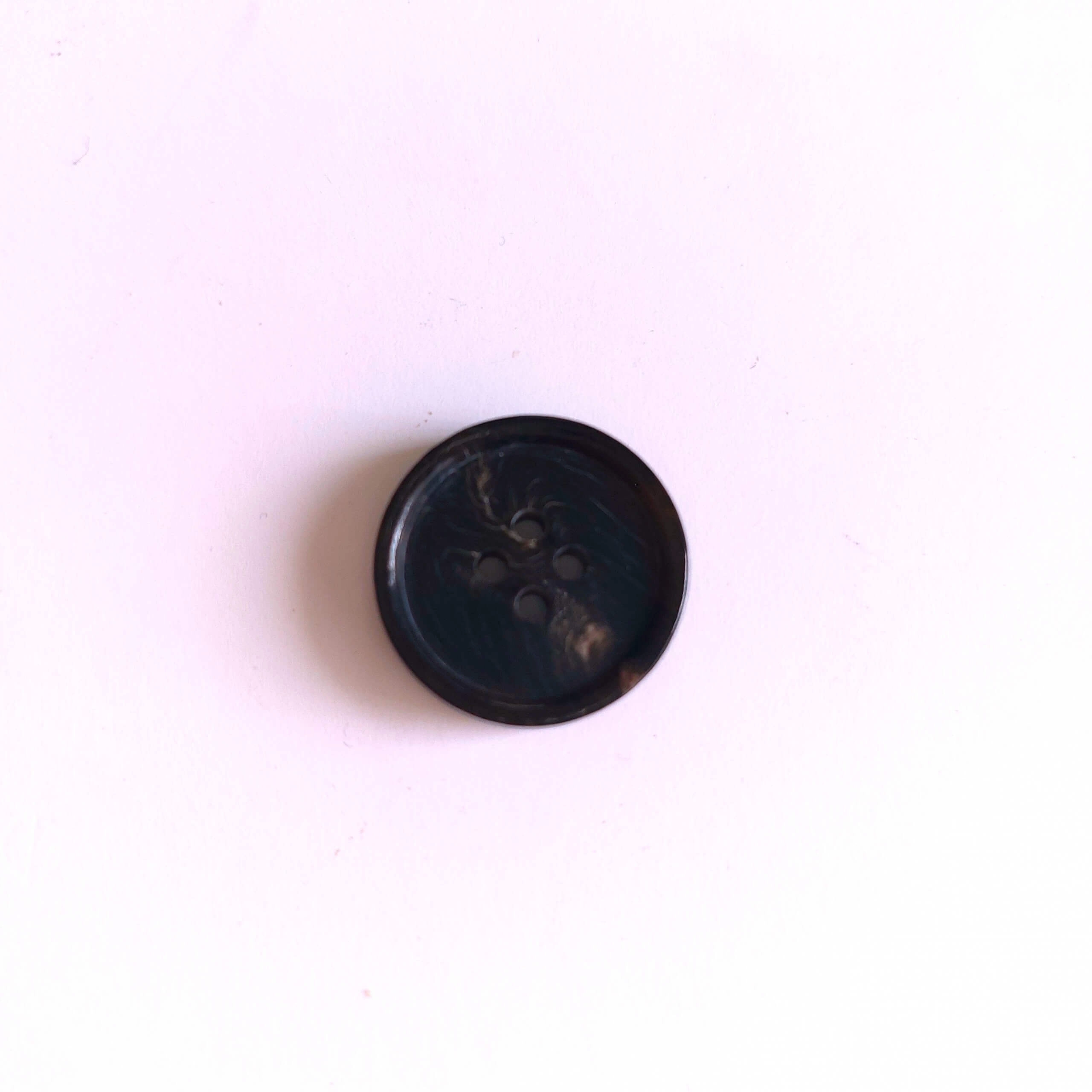 real buffalo horn button