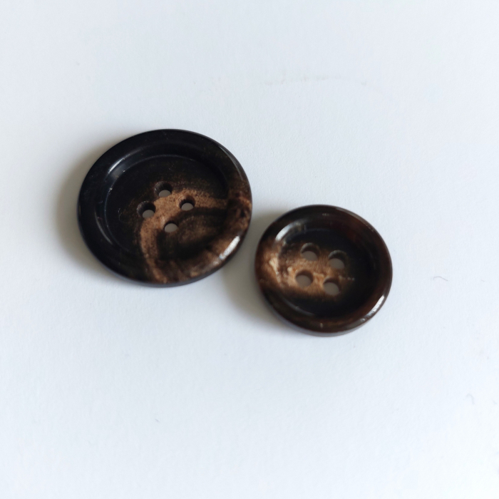 suit button real buffalo horn