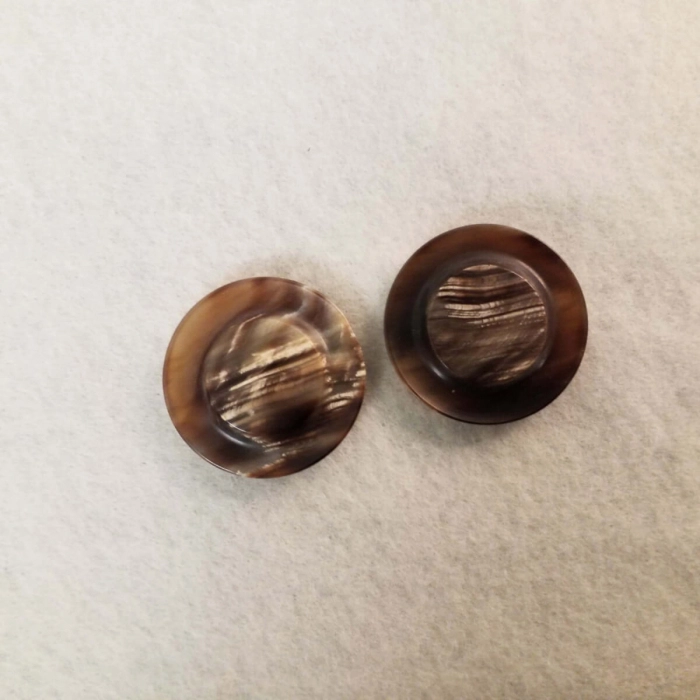 Vintage Knopf Echt Büffelhorn